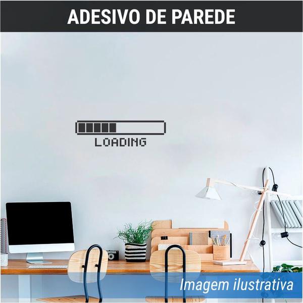 Imagem de Adesivo Decorativo De Parede - Geek - Loading Carregando - Preto 14x47cm