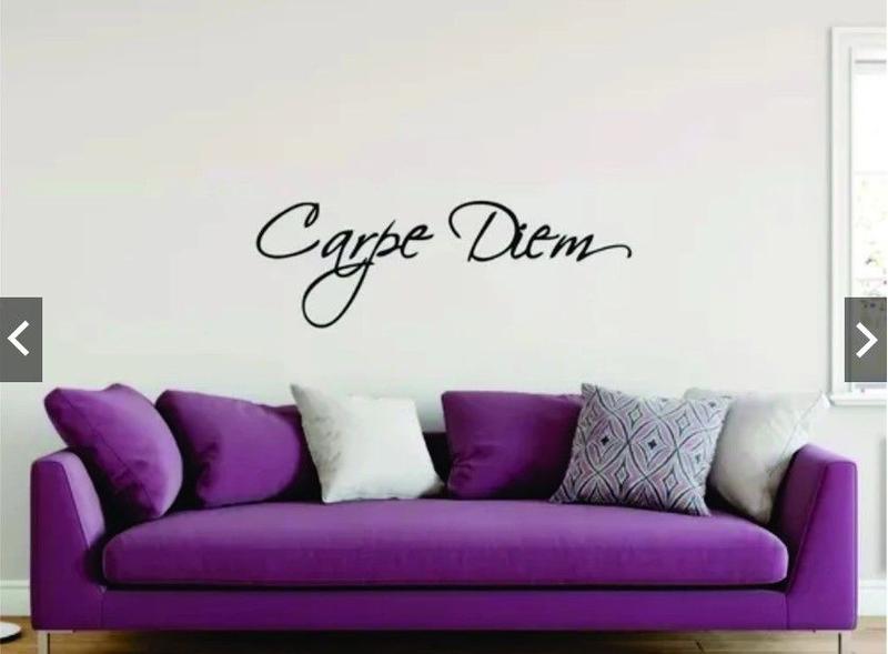 Imagem de Adesivo Decorativo De Parede Sala Quarto Frase Carpe Diem