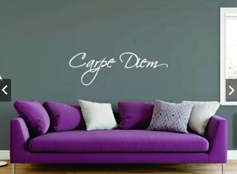 Imagem de Adesivo Decorativo De Parede Sala Quarto Frase Carpe Diem