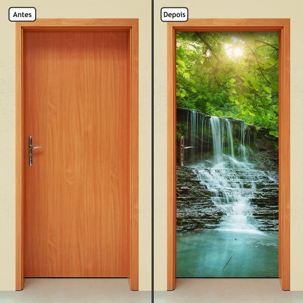 Imagem de Adesivo Decorativo de Porta - Cachoeira - 2479cnpt