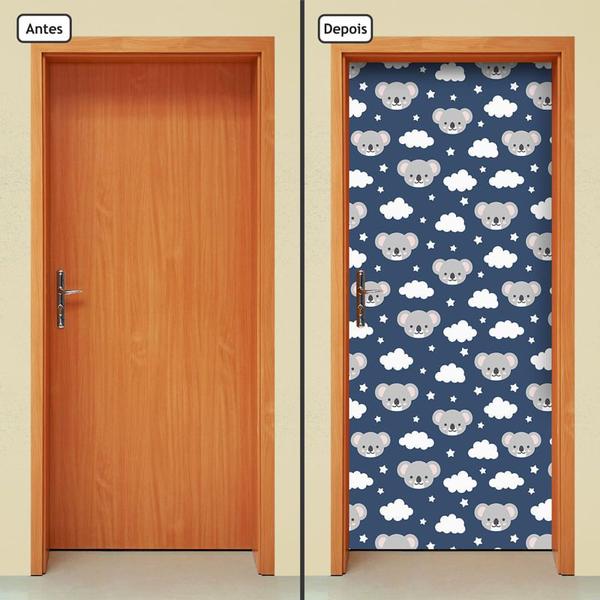 Imagem de Adesivo Decorativo de Porta - Coala - Infantil - Azul - 2336cnpt