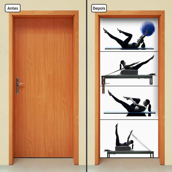 Imagem de Adesivo Decorativo de Porta - Fitness - Pilates - 2535cnpt