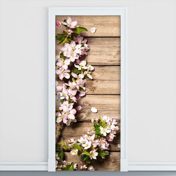 Imagem de Adesivo Decorativo de Porta - Flores - 2218cnpt