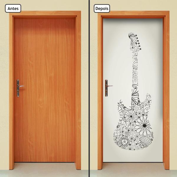 Imagem de Adesivo Decorativo de Porta - Guitarra - 1419cnpt