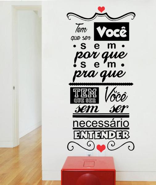 Imagem de Adesivo Decorativo Frases Tem Que Ser Você Pra Sala Cozinha