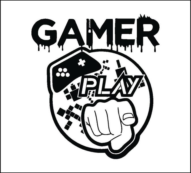 Imagem de Adesivo decorativo para porta e parede Gamer Play