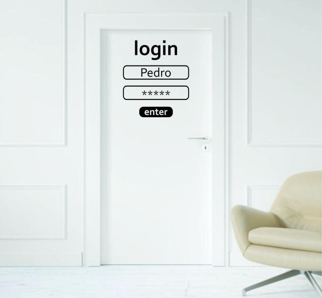 Imagem de Adesivo Decorativo Para Porta Gamer Login