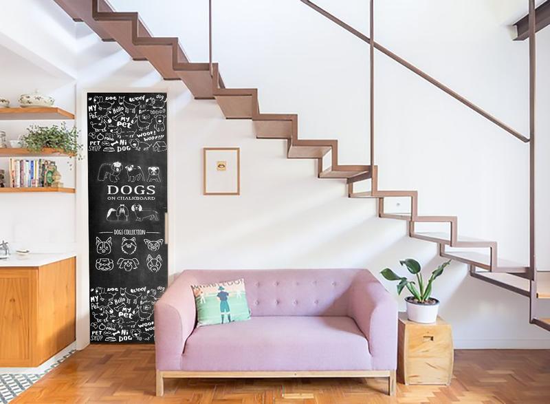 Imagem de Adesivo Decorativo Parede Chalkboard lousa Animais - Cão -  1,80 x 0,50 m