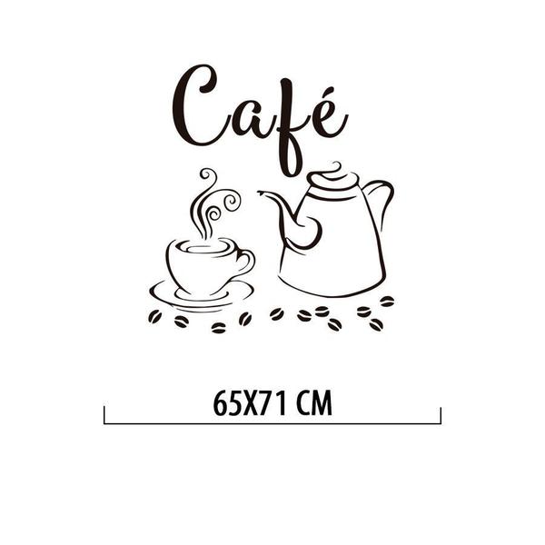 Imagem de Adesivo Decorativo Parede Cozinha - Café com Bule
