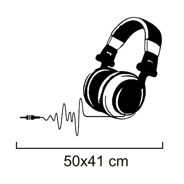 Adesivo Decorativo Parede Fone, Som e Música - Fama Adesivos Imagem de Adesivo Decorativo Parede Fone, Som e Música
