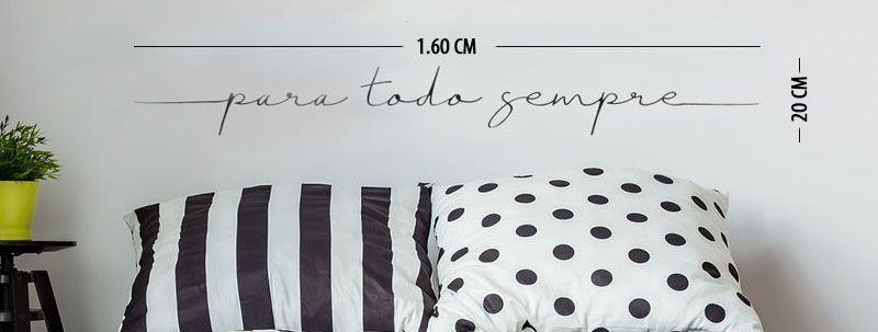 Adesivo Decorativo Parede Frase PARA TODO SEMPRE - Fama Adesivos Imagem de Adesivo Decorativo Parede Frase PARA TODO SEMPRE
