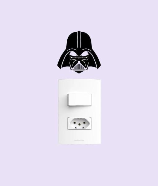 Imagem de Adesivo Decorativo Parede Interruptor Drarth Vader 3pcs G031