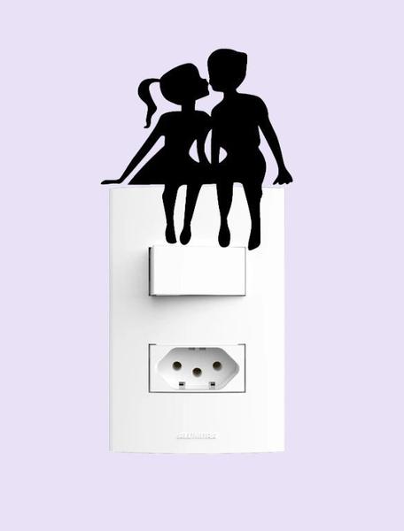 Imagem de Adesivo Decorativo Parede Interruptor Tomada Casal 3pc G011