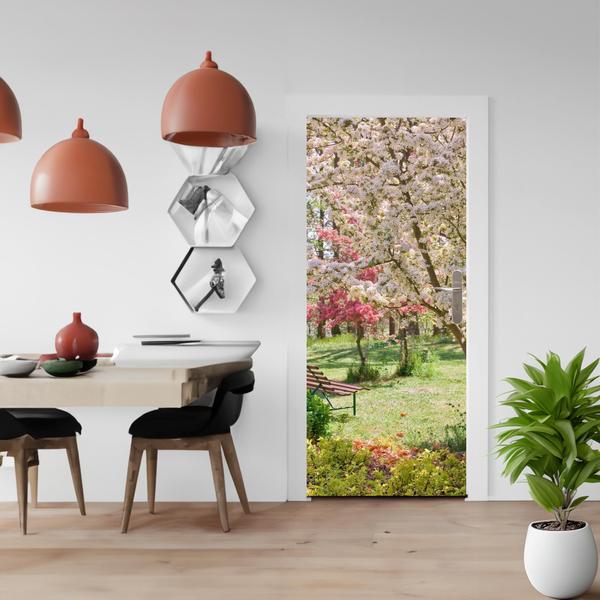 Imagem de Adesivo Decorativo Porta Árvore Cerejeira Flor Sakura
