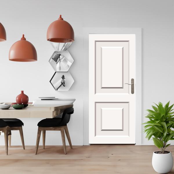 Imagem de Adesivo Decorativo Porta Branca Detalhes Talha Apartamento