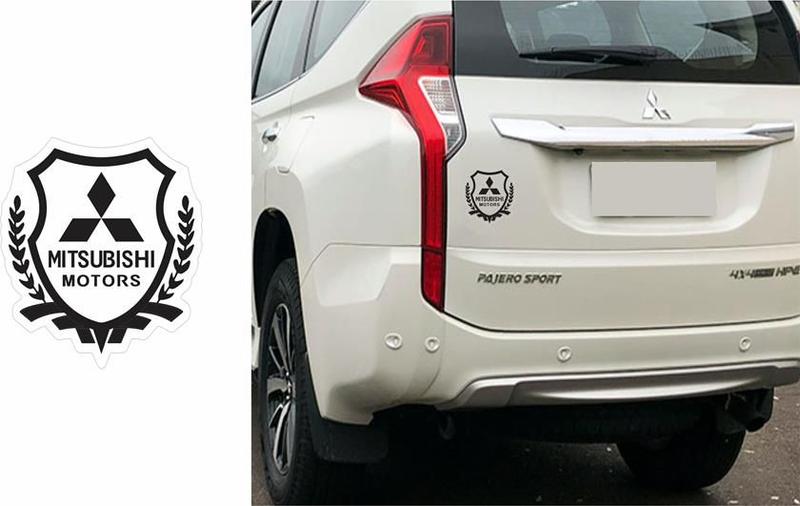 Imagem de Adesivo Emblema Brasão Mitsubishi Motors Modelo Preto