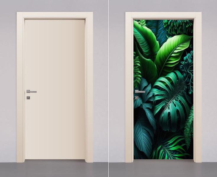 Imagem de Adesivo Envelopamento Decorativo de Porta Plantas Verde