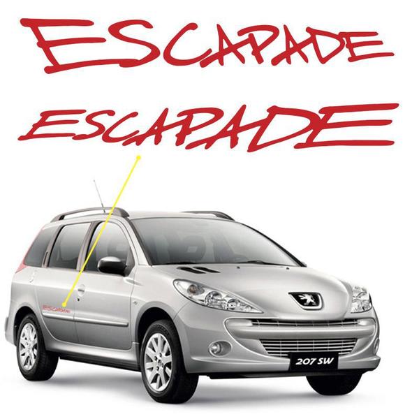 Imagem de Adesivo Escapade Peugeot 206 SW Emblema Lateral Vermelho