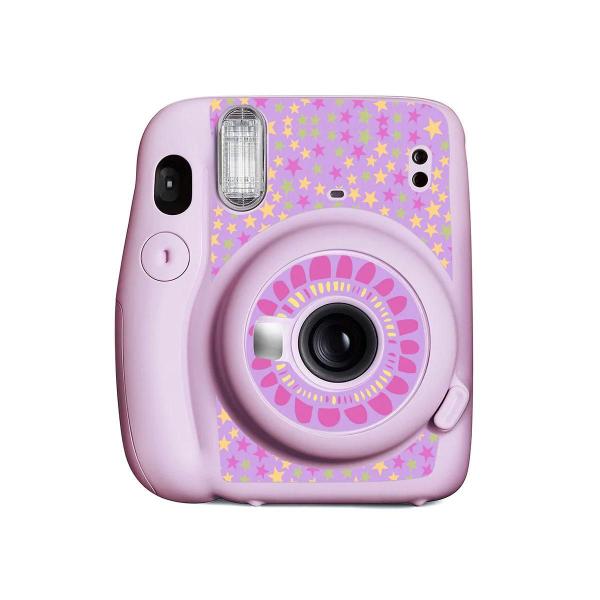 Imagem de Adesivo Estrelas Para Câmera Instax Mini 11 Fundo Roxo