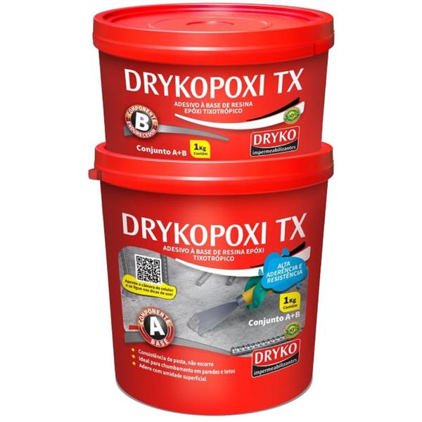 Imagem de Adesivo Estruturante Drykopoxi TX 1 Kilo - POXI-TX - DRYKO