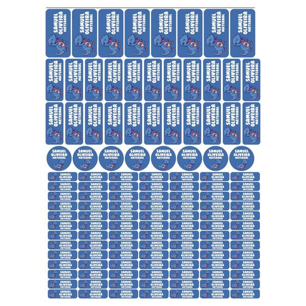 Imagem de Adesivo Etiqueta Escolar Personalizado Vinil Dinossauro 129 UN