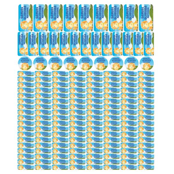 Imagem de Adesivo Etiqueta Escolar Personalizado Vinil Dinossauro 175 UN