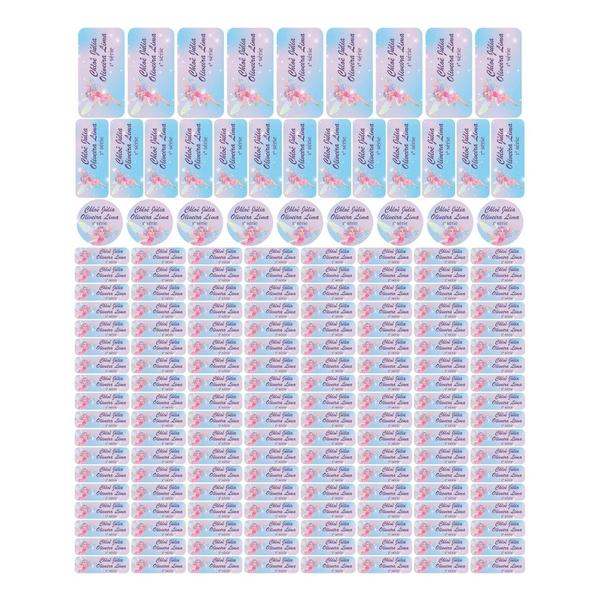 Adesivo Etiqueta Escolar Personalizado Vinil Princesa 175UN - Tectoner Imagem de Adesivo Etiqueta Escolar Personalizado Vinil Princesa 175UN