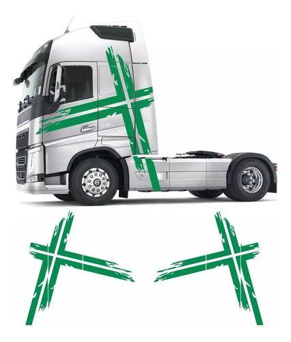 Imagem de Adesivo Faixa Lateral Volvo Fh Performance Edition Verde