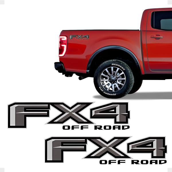 Imagem de Adesivo Fx4 Off Road Compatível Ranger F-1000 F-350 Grafite