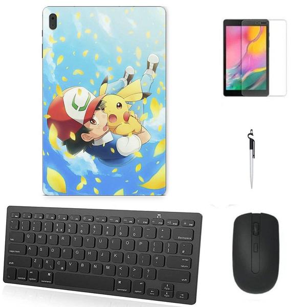 Adesivo Galaxy Tab S7 Plus T970/t975 Pokémon 1 /Tecl/Mou/Can/Pel Preto - Skin Zabom Imagem de Adesivo Galaxy Tab S7 Plus T970/t975 Pokémon 1 /Tecl/Mou/Can/Pel Preto