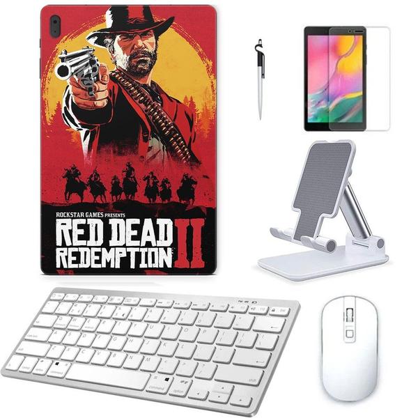 Imagem de Adesivo Galaxy Tab S7 Plus T970/t975 Red Dead 1 /Sup/Tecl/Mou/Can/Pel Branco