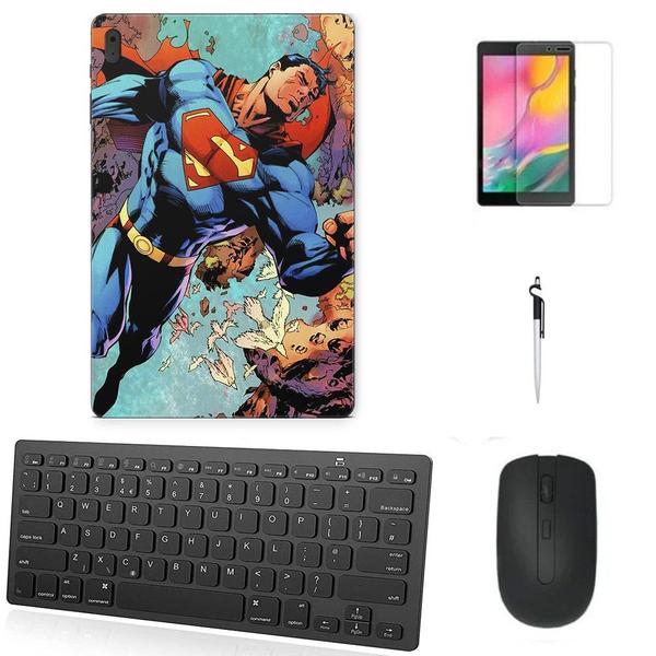 Imagem de Adesivo Galaxy Tab S8 Plus SM-X806 Super Homem 2 /Tecl/Mou/Can/Pel Preto