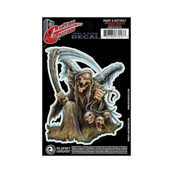 Adesivo Guitarra Reaper 3 Skulls Tattoo D'Addario GT77017 - D'Addario Accessories Imagem de Adesivo Guitarra Reaper 3 Skulls Tattoo D'Addario GT77017