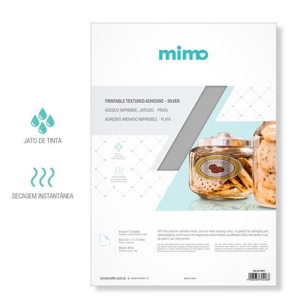 Adesivo Imprimível Prata Jateado - Mimo - A4 - 10fls 180g Imagem de Adesivo Imprimível Prata Jateado - Mimo - A4 - 10fls 180g