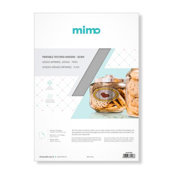 Adesivo Imprimível Prata Jateado - Mimo - A4 - 10fls 180g Imagem de Adesivo Imprimível Prata Jateado - Mimo - A4 - 10fls 180g