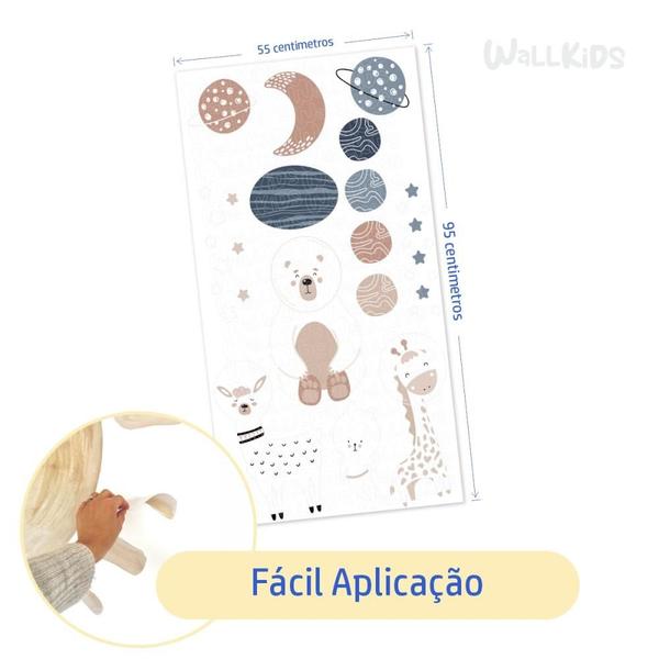 Imagem de Adesivo Kit Infantil animal astronauta safári