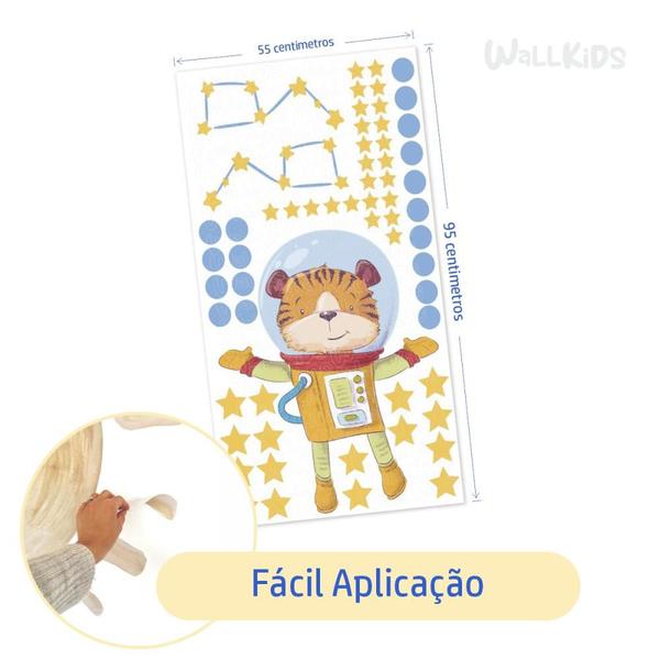 Imagem de Adesivo Kit Infantil menina menino tigre animal astronauta