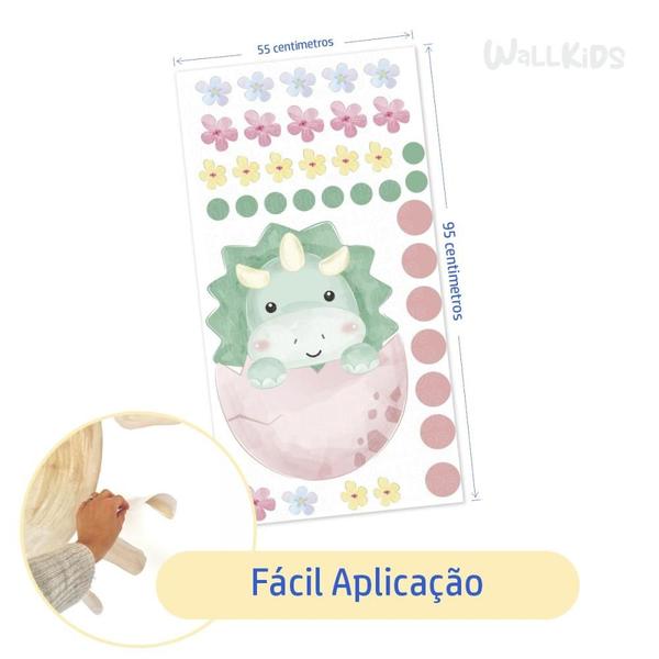 Imagem de Adesivo Kit Infantil quarto menina dinossauro bebê