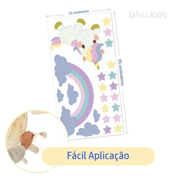 Imagem de Adesivo kit infantil unicórnio estrelas