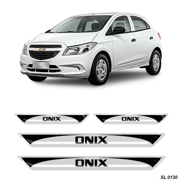 Imagem de Adesivo Kit Soleira Resinada Chevrolet Onix 2013 - 2018