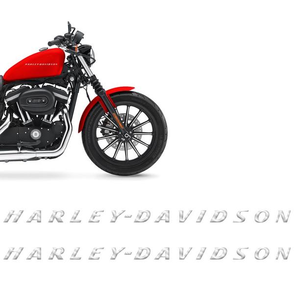 Imagem de Adesivo Moto Harley Davidson Emblema Tanque Cromado Resinado