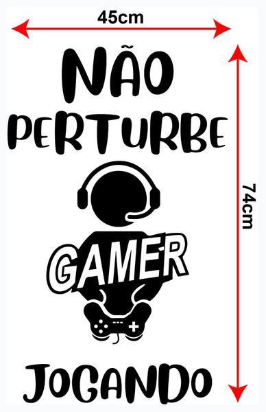 Imagem de Adesivo Não Perturbe Gamer Decoração Casa, Quarto, Sala e Porta