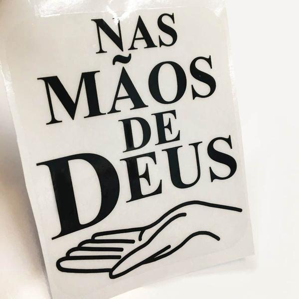 Imagem de Adesivo Nas Mãos De Deus Decorativo Para Carro Notebook