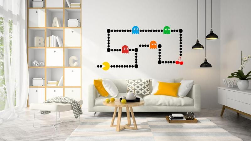 Imagem de ADESIVO PAC MAN  - Decoração Casa, Adesivo de Parede, Parede sala, quarto, cozinha, loja