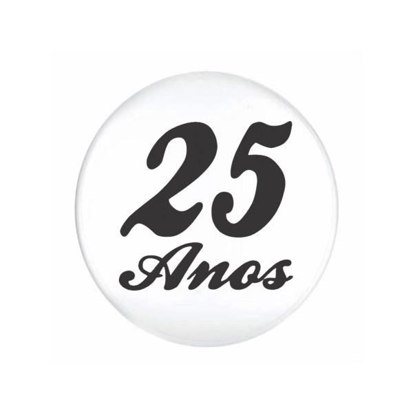 Imagem de Adesivo para Balão 25 Anos - Preto