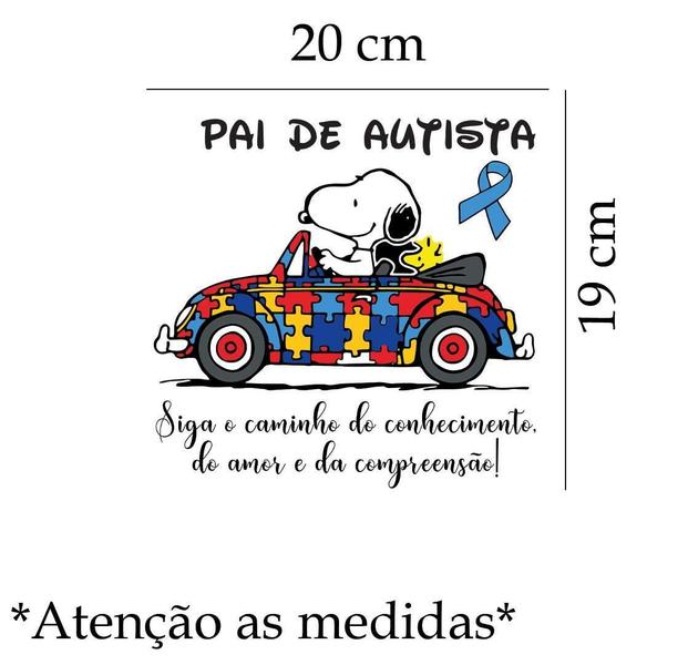 Imagem de Adesivo Para Carro Pai De Autista