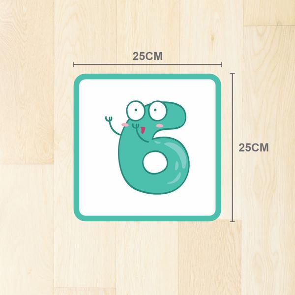 Adesivo Para Chão Amarelinha Infantil Numeros Olhinhos - GID - PERSONALIZADO Imagem de Adesivo Para Chão Amarelinha Infantil Numeros Olhinhos
