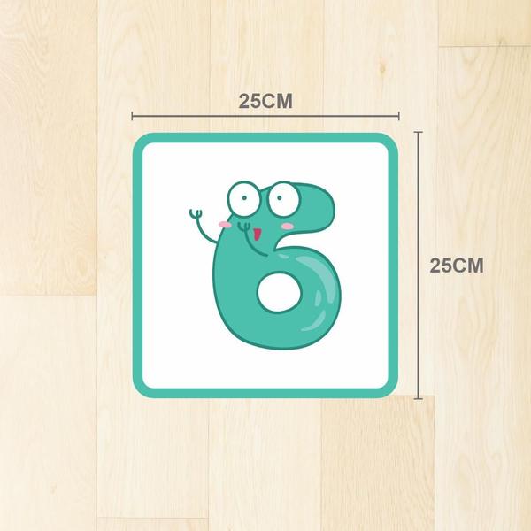 Adesivo Para Chão Amarelinha Infantil Numeros Olhinhos - GID - PERSONALIZADO Imagem de Adesivo Para Chão Amarelinha Infantil Numeros Olhinhos