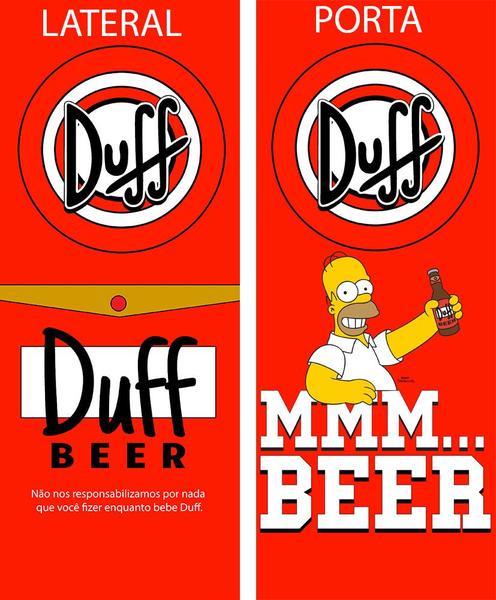 Imagem de Adesivo Para Envelopamento De Geladeira Homer Simpson Duff