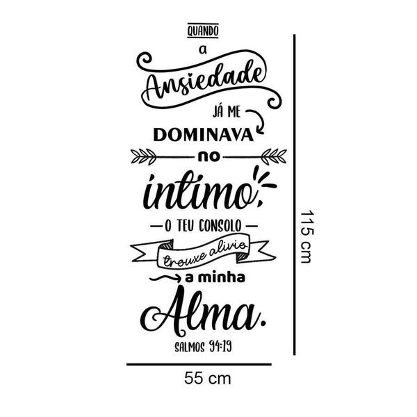 Imagem de Adesivo para Parede Salmo 94:19